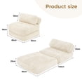 thumbnail image 5 of Neche Single Corduroy Convertible Sleeper Sofa - Folding, Pillow Included, Back Support, Portable for Living Room & Bedroom, Beige, 5 of 8