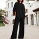 thumbnail image 3 of Algodón Lino Verano Trajes de 2 piezas Traje diario Mujeres Cami Top Pantalón largo Tie Up FLhrweasw Para estrenar, 3 of 9