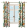 thumbnail image 3 of Floral Colorful Flower Window Curtains for Bedroom Colorful Printed Window Drapes Blackout Thermal Insulated Grommet Window Treatment 2 Panels Set, 3 of 5