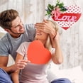 thumbnail image 6 of Valentine's Day Door Sign, Valentine's Day Heart Shaped Wooden Door Sign with Floral Decor, Love Wall Hanging Decor Plaque, Heart Hanging Sign for Home Porch Door Window Wall Decorations, 13.8 Inch, 6 of 6