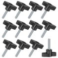 thumbnail image 1 of Uxcell Paquete de 12 Tornillos de Mariposa, 1/4"-20x20mm Perillas de Ala en T, Perilla de Tornillo de Sujeción de Plástico para Carpintería/Maquinaria/Equipos, Tornillo de Pulgar de Pulgada [Negro], 1 of 1