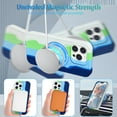 thumbnail image 3 of Case for iPhone 14 with Magnetic [Rotatable Invisible Ring Stand] [Compatible with MagSafe] Soft Microfiber Lining Military-Grade Drop Protection Phone Case for iPhone 14, Dazzle Blue, 3 of 6