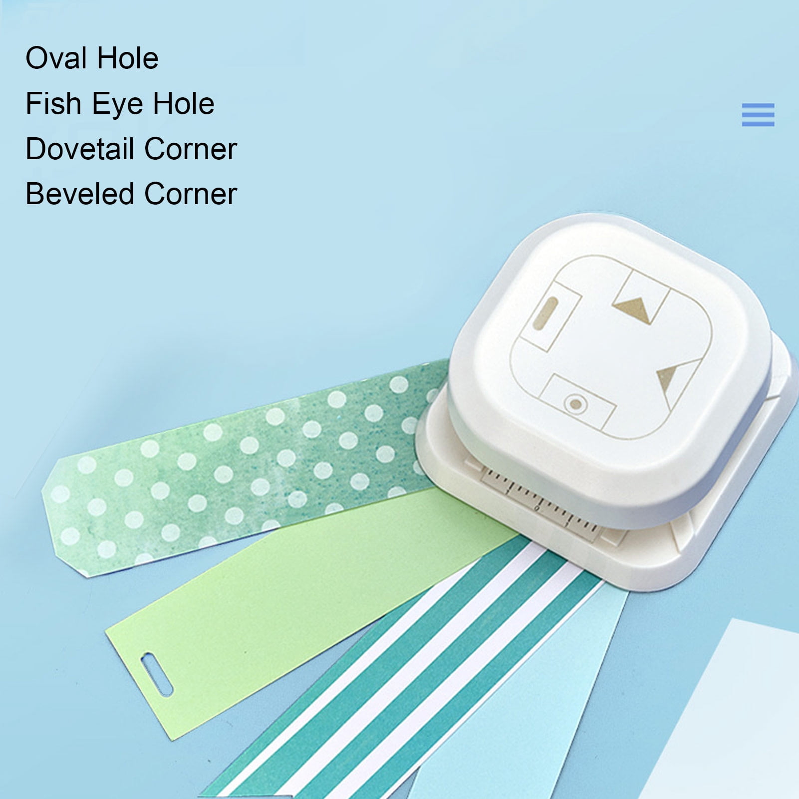 Riousery 4-in-1 Paper Corner Punch Cutter Multifunction Craft Hole Punch for DIY Scrapbooking