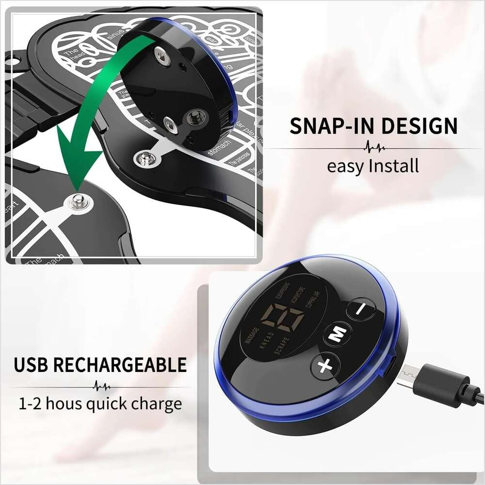 Electric Foot Massager Pad Blood Circulation Muscle Stimulator Mat Pain Relief
