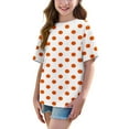 thumbnail image 4 of WQQZJJ Summer T-shirt for Girls, Polka Dot Printed Fashion Tops Casual Crew Neck Short Sleeve Shirt Home Loose Clothing, 4 of 7
