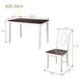 thumbnail image 2 of Topcobe Ensemble de Table à Manger 5 Pièces, Ensemble de Table de Salle à Manger pour 4, Table et Chaises de Cuisine, Blanc, 2 of 5