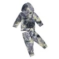 thumbnail image 4 of Carolilly Toddler Baby Girls Boys Tie-dye Print Outfits Long Sleeve Hoodie Drawstring Trousers Set/2pcs, 4 of 5