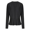 thumbnail image 5 of Feancey Ribbed Knit Shrug Cardigans for Women Lightweight Cropped Open Front Sweaters Fall Dressy Casual Office Sweater Jackets Tunic Cardigan Top Outwear Black XXL, 5 of 7