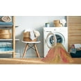 thumbnail image 2 of Ahgly Company Tapis d'Intérieur Lavable en Machine Carré Transitionnel Orange Vif, 4 Pieds Carré, 2 of 7