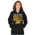 thumbnail image 3 of Give Em Hell Tacos Tuesday Pun Funny Zip Up Hoodie Men's Women's Brisco Brands M, 3 of 6