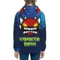 thumbnail image 4 of Geometry Dash Kids' Hoodie 3d Print Sweatshirt Soft Pullover Hooded With Big Pockets Fans Gifts For Boys Or Girls Small, 4 of 7