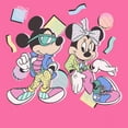thumbnail image 2 of Girl's Mickey & Friends Retro '80s Minnie and Mickey Mouse Graphic Cropped T-Shirt Light Pink Small, 2 of 3