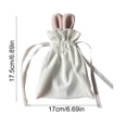 thumbnail image 3 of Leodye 1PCS Easter Bunny Style Drawstring Gift Bag Party Gift Packaging Candy Bag for Easter Supplies -6.8x6.7x0.2in, 3 of 6