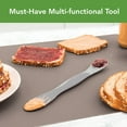 thumbnail image 5 of Tovolo Scoop and Spread Large Dual End Charcoal Gray and Viva Magenta Silicone Sandwich Spreader Tool with Nylon Handle, BPA Free Dishwasher Safe Silicone and Nylon Tool for Spreading and Scooping, 5 of 6