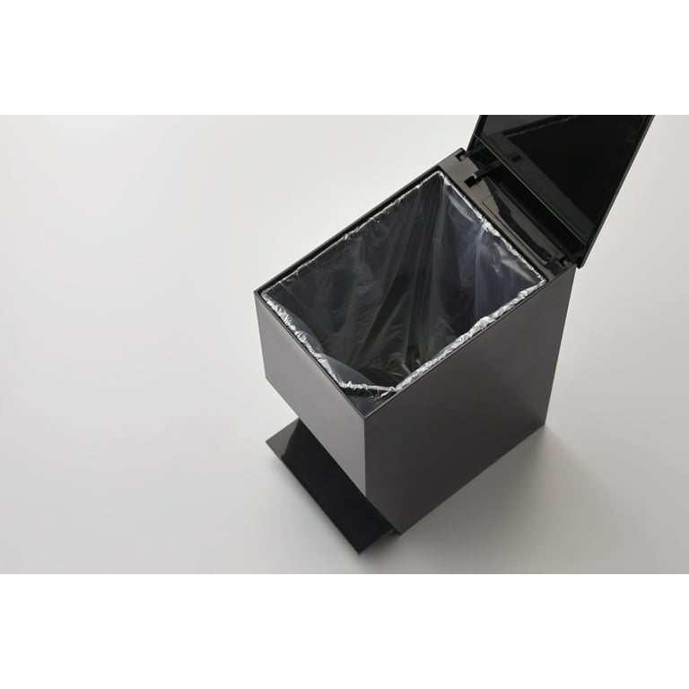 Yamazaki Home Tower Tall Trash Can - Black