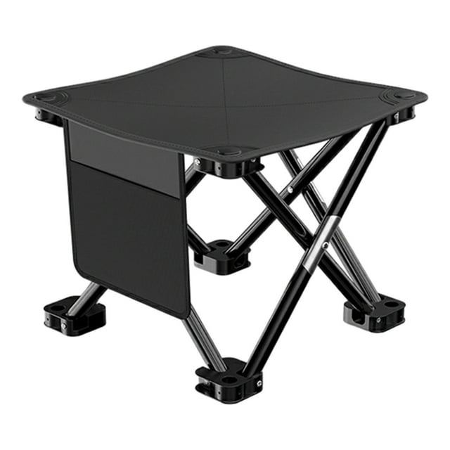 Taburete plegable para acampar taburete de pie cómodo con soporte de carga fuerte resistente portátil 28cmx28cmx23cm