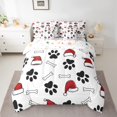 thumbnail image 2 of Castle Fairy Kids Children Animal Dog 7 Pieces Bedding Comforter Set,Santa Claus Full Bedding Set Lightweight,Happy New Year Fitted Sheet Flat Sheet,Microfiber Bedroom Decor, 2 of 8