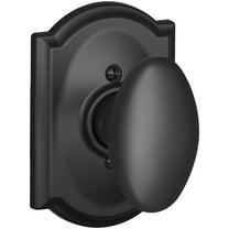 Schlage F170-Sie-Cam Siena Non-Turning One-Sided Dummy Door Knob - Black