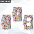thumbnail image 7 of Yayeee Duplex Wall Plate 1-Gang 4.5"x2.7" Home Receptacle Light Switch Decorative Outlet Cover, Purple Colorful Circles, 7 of 7