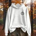 thumbnail image 2 of SwiftWear Festive Fall Hoodie for Women Jesus Themed Thanksgiving Sweatshirt Soft Oversize Loose Fit Long Sleeve Pullover with Holiday Graphics, Cozy Seasonal Wear White, 2 of 3