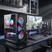 STGAubron Gaming PC Computer Desktop, RTX 2060S 8G, Intel Core I7 8th up to 4.1G, 16G DDR4, 1T SSD, 600M WiFi, BT 5.0, RGB Fan x6, Windows 11 Home
