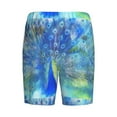 thumbnail image 5 of Easygdp Peacock Men's Short Pajama Pants, Sleep Shorts, Household Pants, Casual Pants with Pockets - XX-Large, 5 of 9