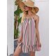 thumbnail image 3 of Cismea - Mini Vestido de Verano con Volantes Florales para Mujer, sin Mangas, con Lazo en El Hombro, LíNea Acampanada, Vestidos Cortos, Vestidos de Playa（Rosa） Cismea falda, 3 of 3