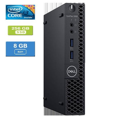 DELL 3060 MICRO Intel Core i3-8100T 3.10 GHz, 8GB, 256GB SSD, Win 10 Pro