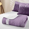 thumbnail image 4 of Erosebridal Oil Printing Brush Stroke Bed Spread Queen for Boys Girls, Purple Abstract Texture Queen Coverlet Set, 3 Pieces, 4 of 7
