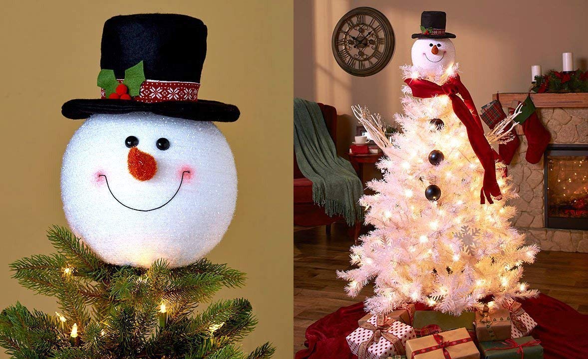 snowman hat tree topper walmart