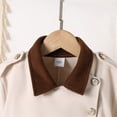 thumbnail image 5 of LRen Girls Winter Dress Coat Button Peacoat Notch Lapel Long Sleeve Double Breasted Outerwear with Pockets,A-Beige,10-11 Years, 5 of 6
