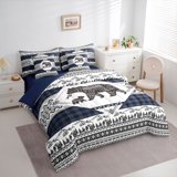 Castle Fairy Animal Bear 7-Piece Twin Bedding,Bohemian Aztec Wildlife ...