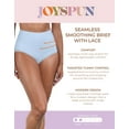 thumbnail image 6 of Joyspun Women's Everyday Smooth Briefs with Lace, Sizes S-3X, 6 of 7