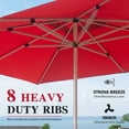 thumbnail image 3 of Domi Outdoor 11.32'×8.69' Outdoor Patio Market Umbrella with Aluminum Pole, UV-Resistant Canopy, Wind Vent, Tilt & Crank System—Ideal for Patio, Garden, Deck, Pool, Outdoor Dining, 3 of 7