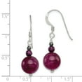 thumbnail image 2 of Primal Silver Sterling Silver Purple Coral, Hematite and Purple Jade Earrings, 2 of 4