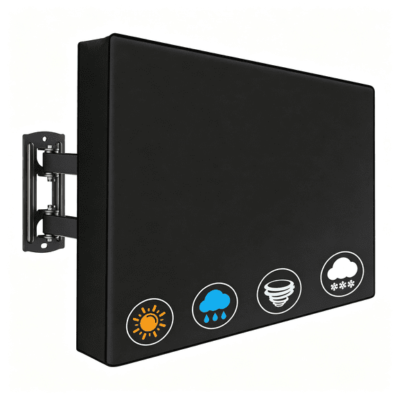 CCOCC Outdoor Tv Cover 32 Inch-600D Tv Cover Weatherproof&Waterproof for 28 to 32" Tv,Heavy Duty Tv Enclosure Protector for Outside Flat Screen Tv Size: 30"Lx6"Dx20"H