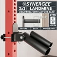 thumbnail image 2 of Synergee Landmine Attachment for 2x3 Power Racks with 5/8" Holes. Rack-Mounted Landmine Trainer for Rows, Presses, Twists & Core Strength. Compatible with 1" & 2" Barbells., 2 of 6