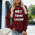thumbnail image 2 of Women Blouses up Hoodie Womens over Sweatshirt Womens Petite Sweaters Pullover Long Zippe Sweatshirts for Women Neck Top Ladies Sweatshirts under 10 Hoodie Sweatshirt Came on Earth Wine M, 2 of 4
