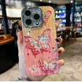 thumbnail image 1 of Applicable To Apple Huawei Series Iphone15 New Mobile Phone Case Retro Female Pink Butterfly 14/13, 1 of 1