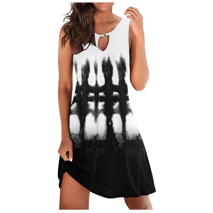 Women's Cute Tunics Dresses Sleeveless Summer Wedding Guest Graduation