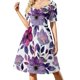 thumbnail image 1 of Vestido hawaiano de manga corta con estampado floral tropical sin costuras, vestidos de cóctel, vestidos de fiesta, vestido de hada., 1 of 7