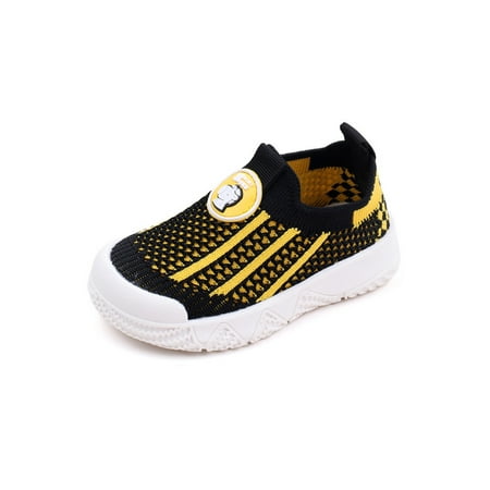 

Lacyhop Children Sock Shoes Casual Sneakers Slip On Walking Shoe School Comfort Flats Breathable Knit Upper Black 7toddlers