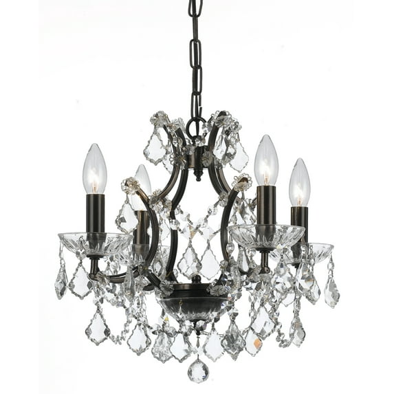 Crystorama 4454-VZ-CL-MWP Filmore Hand Cut Crystal Chandelier, Vibrant Bronze