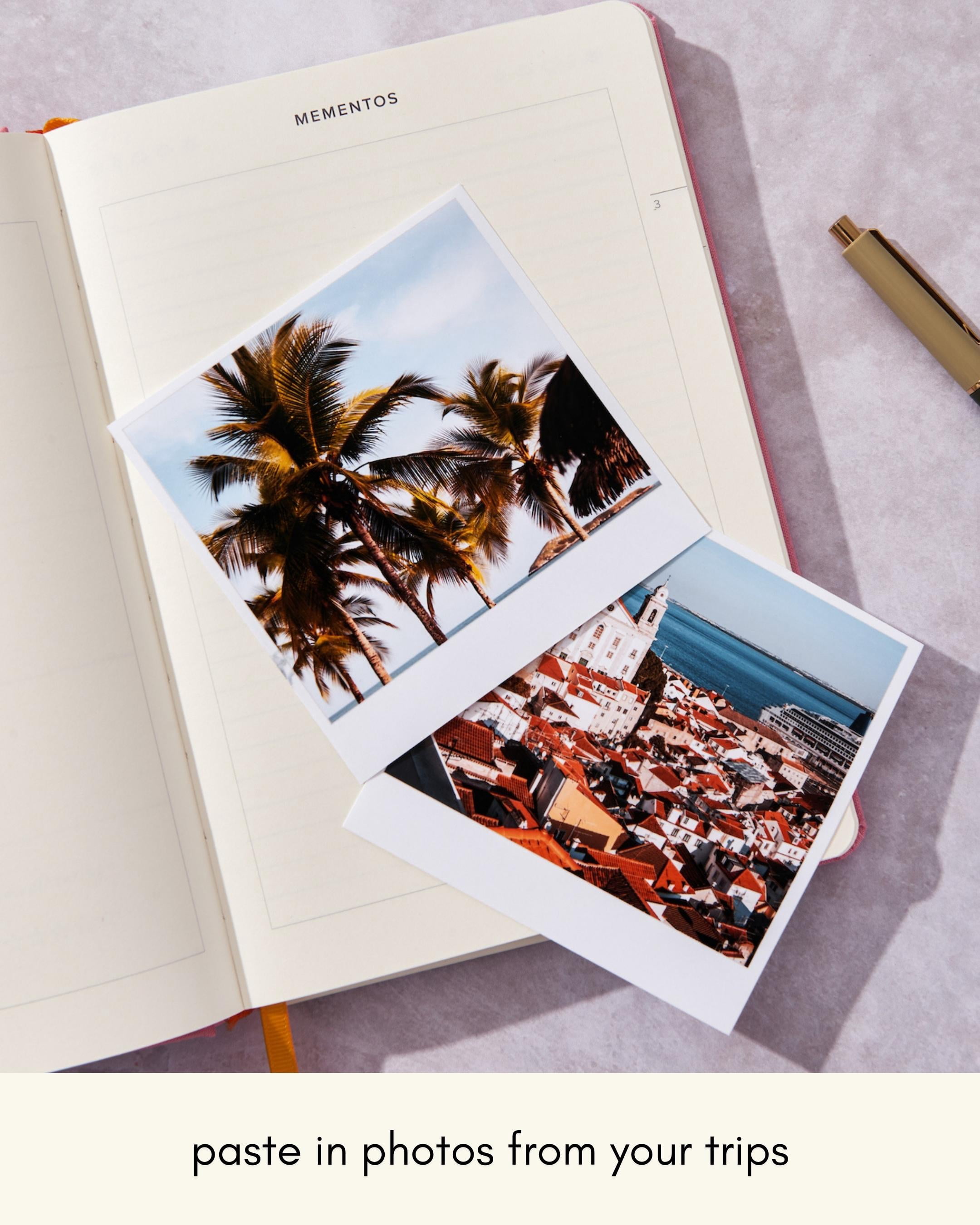 Kunitsa Co. Travel Journal - Guided Notebook to Plan & Reflect on Vacations & Trips, Lavender Pink