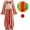 B, variant on Kids Clown Jumpsuit Outfits with Rainbow Wig&Nose Halloween Costume for Boys Girls, Size 3-4T