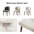 thumbnail image 4 of Upholstered Dining Chairs Set of 6 Armless Side Chairs Solid Wood Legs Restaurant Kitchen Linen, 4 of 8