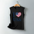 thumbnail image 4 of TDYHUAO I Heart USA, I Love USA, America Patriotic 4th July Tshirt T-Shirt Womens American Flag Tank Tops Sleeveless Tees, 4 of 4