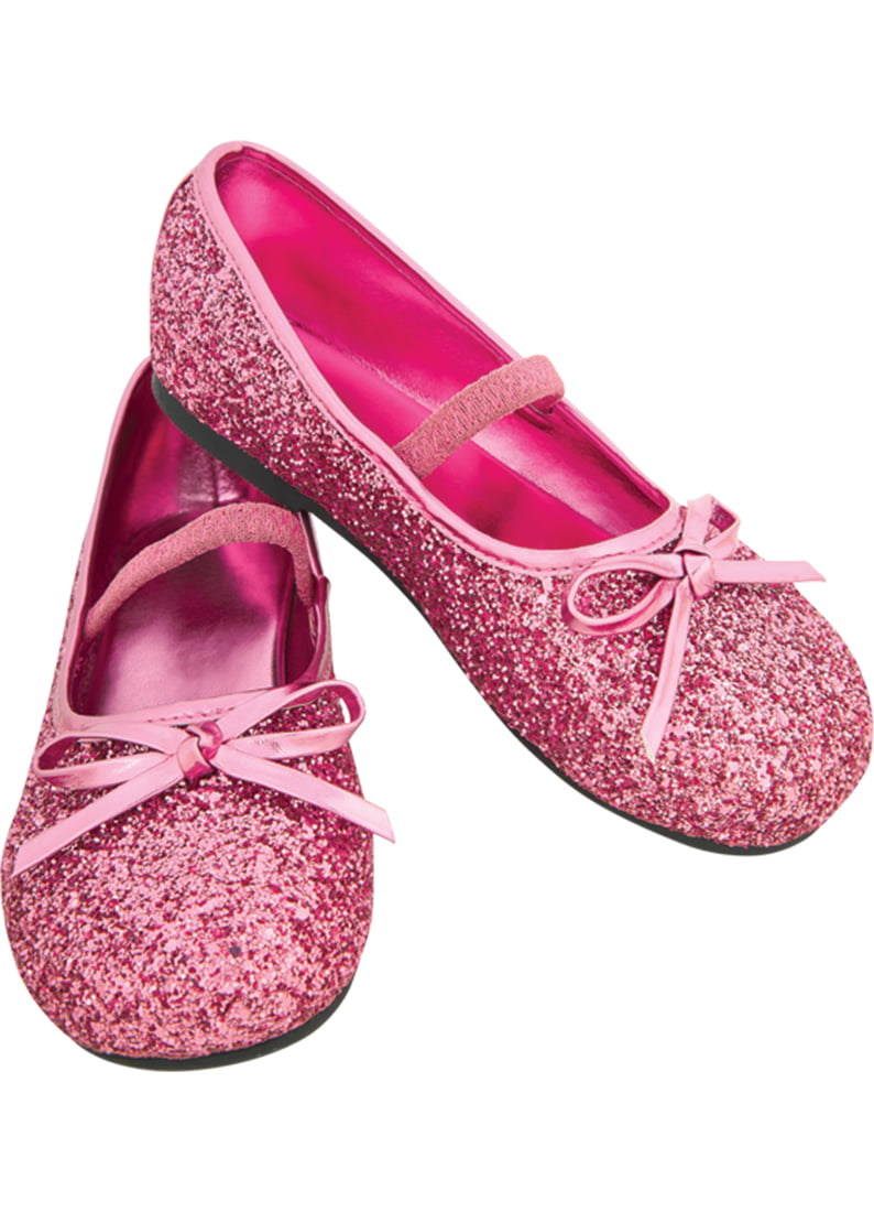 Child Light Pink Glitter Ballet Shoes by Rubies 881435 - Walmart.com