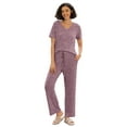 thumbnail image 3 of MINTREUS Women's Ribbed Knit Pajama Set Soft Lounge Set Lightweight Sleepwear Two Piece Matching Outfits Set, 3 of 7