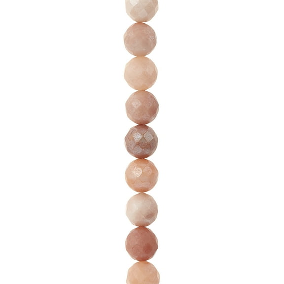 12 Pack: Peach Aventurine Silverite Faceted Round Beads by Bead Landing - 8mm